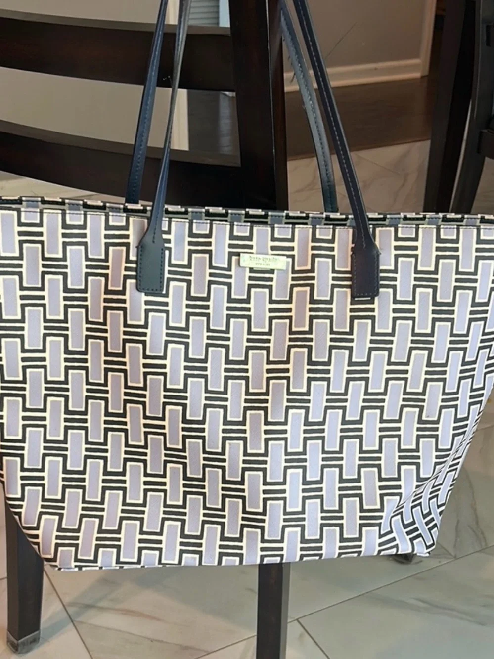 kate spade Black and White Geometric Tote
